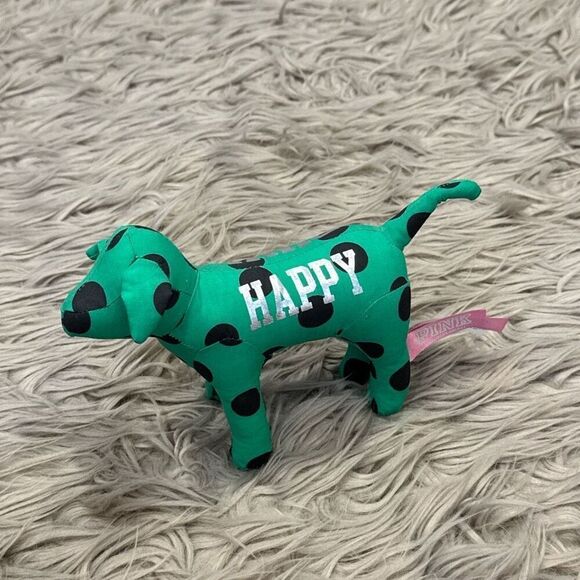 Victorias Secret PINK Mascot dog green with polka dots and Happy - Picture 2 of 8